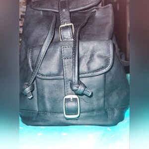 Wilson Black Leather Backpack